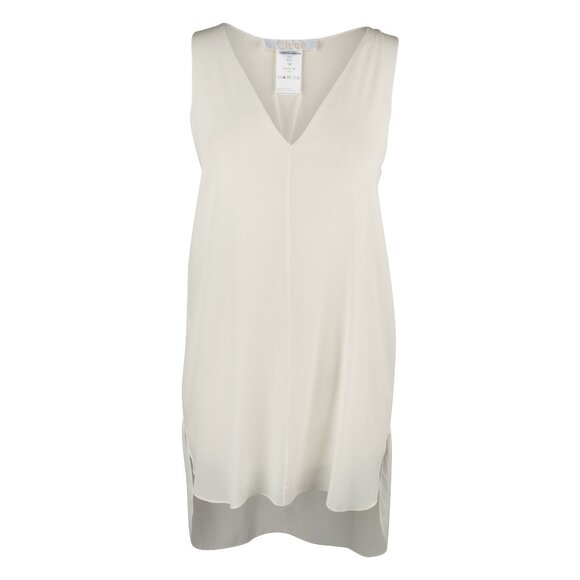 Chloe Top Semi Sheer Sleeveless Tunic in Milk 34 / 4 - Picture 1 of 5